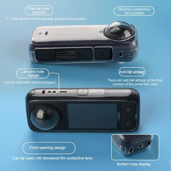 Insta360 X4 Clear 1.5mm Soft TPU Protective Case Single Cover (Transperant) - Image 4