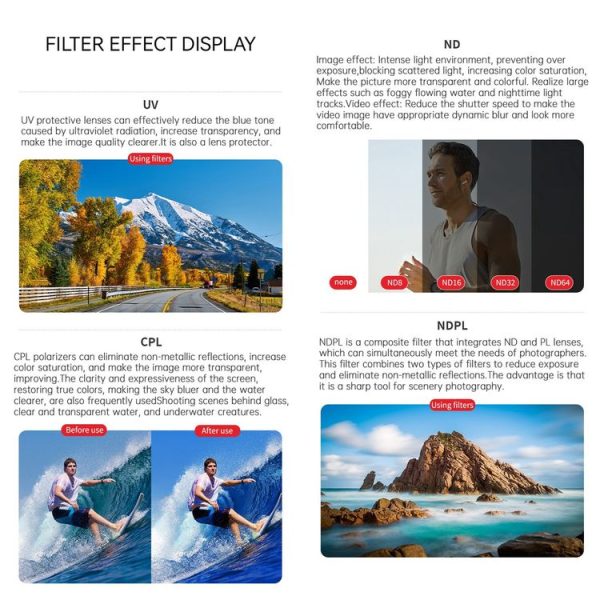 DJI Osmo Action 4 JUNESTAR Threaded Camera Lens Filter, Filter: MCUV - Image 4