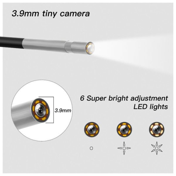 F240 3.9mm HD 1080P IP67 Waterproof WiFi Direct Connection Digital Endoscope, Cable Length: 5m (Black) - Image 3