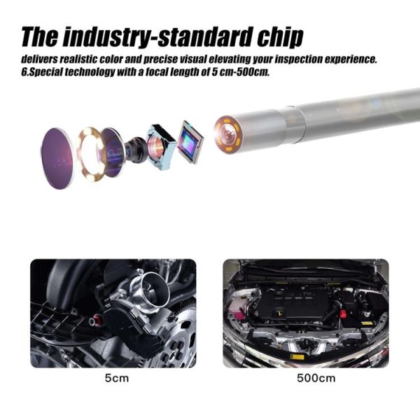 F240 3.9mm HD 1080P IP67 Waterproof WiFi Direct Connection Digital Endoscope, Cable Length: 5m (Black) - Image 4