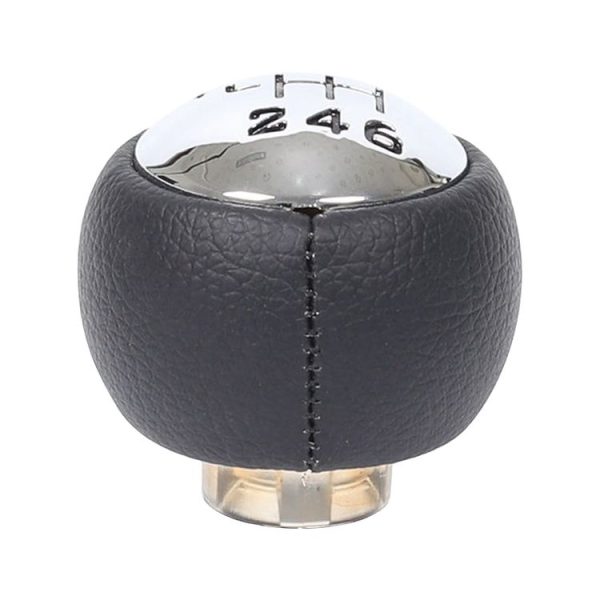 Peugeot 307 / 308 Car Gear Lever Hand Ball Leather Gear Shift Knob, Style: 6 Speed