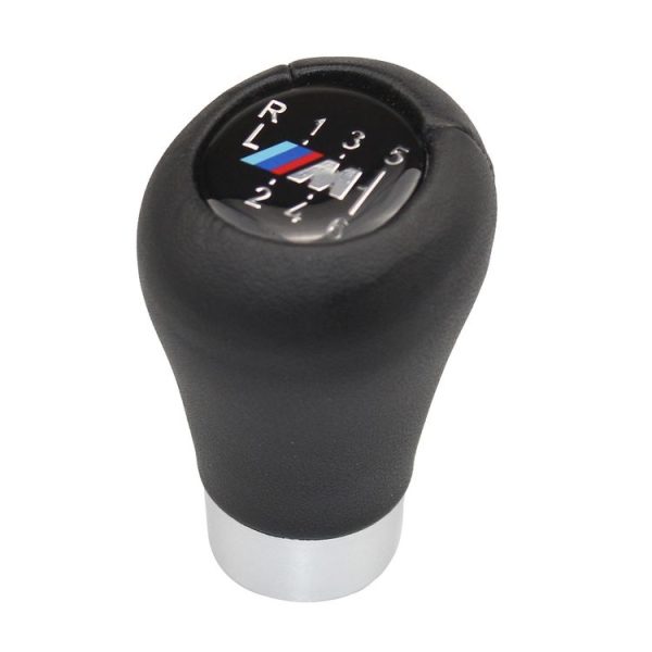 BMW 3 Series E90 Round Car Gear Lever Leather Gear Shift Knob, Style: 6 Speed