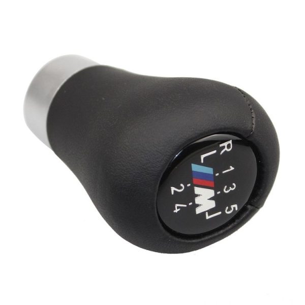 BMW 3 Series E90 Round Car Gear Lever Leather Gear Shift Knob, Style: 6 Speed - Image 2