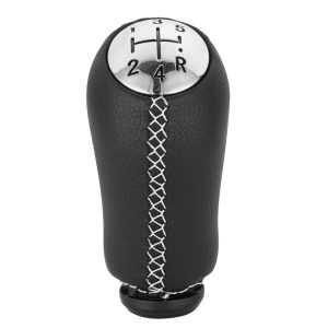 Renault Clio III MK3 Car Gear Lever Knob Leather Gear Shift Knob (White)
