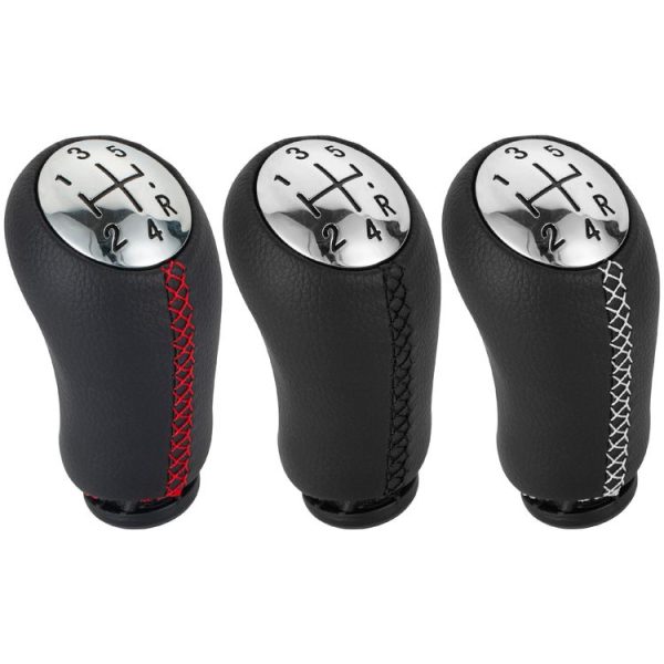 Renault Clio III MK3 Car Gear Lever Knob Leather Gear Shift Knob (White) - Image 2