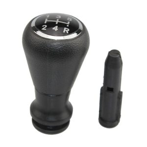 Citroen C4 / Peugeot 307 Car Gear Lever Knob Leather Gear Shift Knob, with Converter (Black)