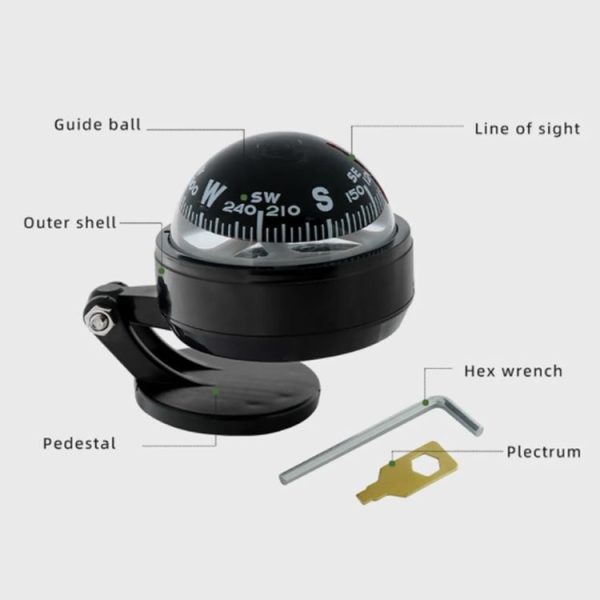 Nisa LC500 Car Compass Ball Car Decoration - Image 2