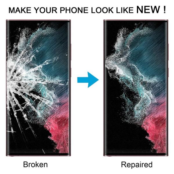 Samsung Galaxy S22 Ultra SM-S908B Front Screen Outer Glass Lens with OCA Optically Clear Adhesive - Image 6