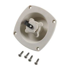 RV Camper Trailer Cars Water Inlet Fill with Screws (White)
