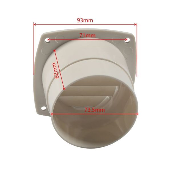 Yacht / RV 93.5mm Louvered Vents with Screws (White) - Image 4