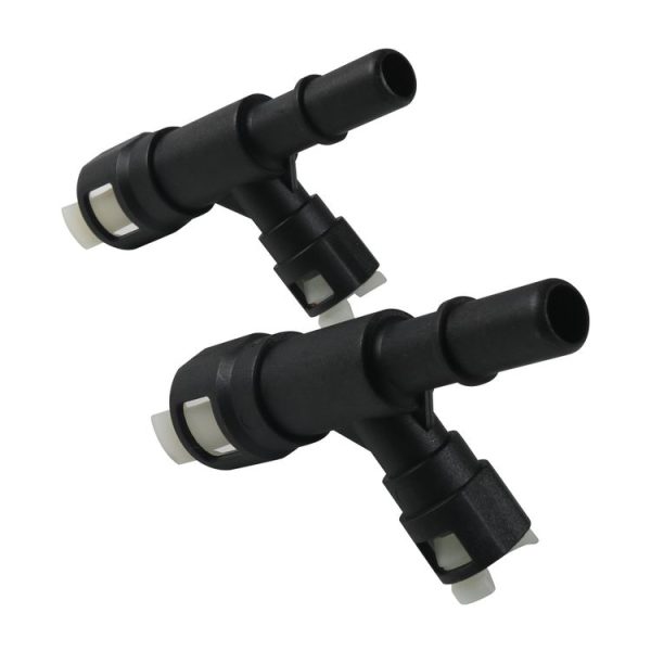 2pcs / Set For Cadillac Car Heater Hose Connector 15055343 (Black)