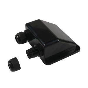 RV Sealed Waterproof Solar Double Cable Entry Gland Box (Black)