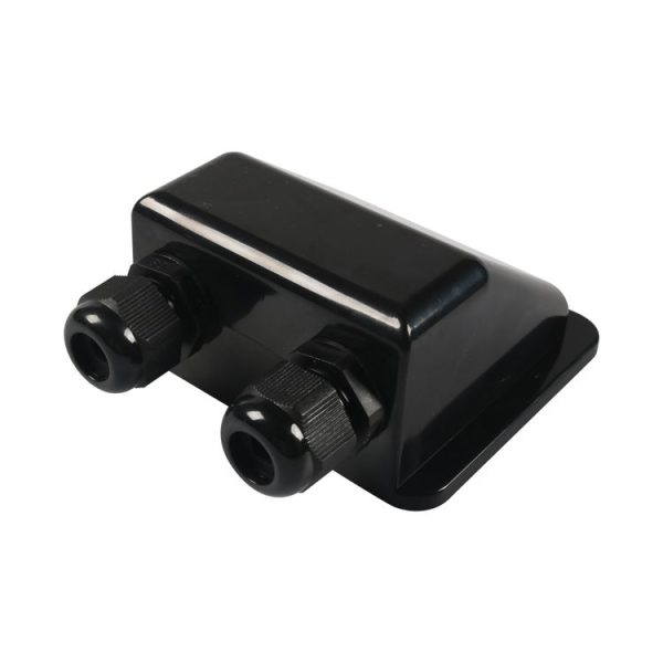RV Sealed Waterproof Solar Double Cable Entry Gland Box (Black) - Image 2