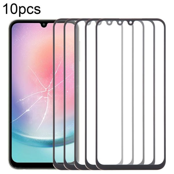 Samsung Galaxy A24 4G SM-A245F 10pcs Front Screen Outer Glass Lens with OCA Optically Clear Adhesive