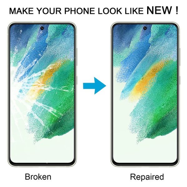 Samsung Galaxy S21 FE SM-G990B 10pcs Front Screen Outer Glass Lens with OCA Optically Clear Adhesive - Image 6