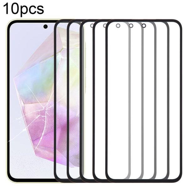 Samsung Galaxy A35 SM-A356B 10pcs Front Screen Outer Glass Lens with OCA Optically Clear Adhesive
