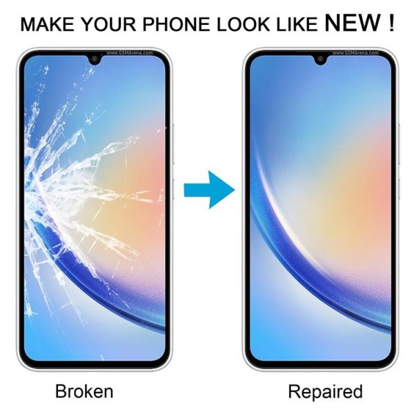 Samsung Galaxy A34 5G SM-A346B 10pcs Front Screen Outer Glass Lens with OCA Optically Clear Adhesive - Image 6