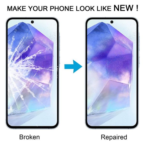 Samsung Galaxy A55 SM-A556B 10pcs Front Screen Outer Glass Lens with OCA Optically Clear Adhesive - Image 6