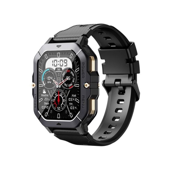 LEMFO C28 2.02 inch Sport Smart Watch, Support Bluetooth Call / Sleep / Blood Oxygen / Heart Rate / Blood Pressure Health Monitor (Black)