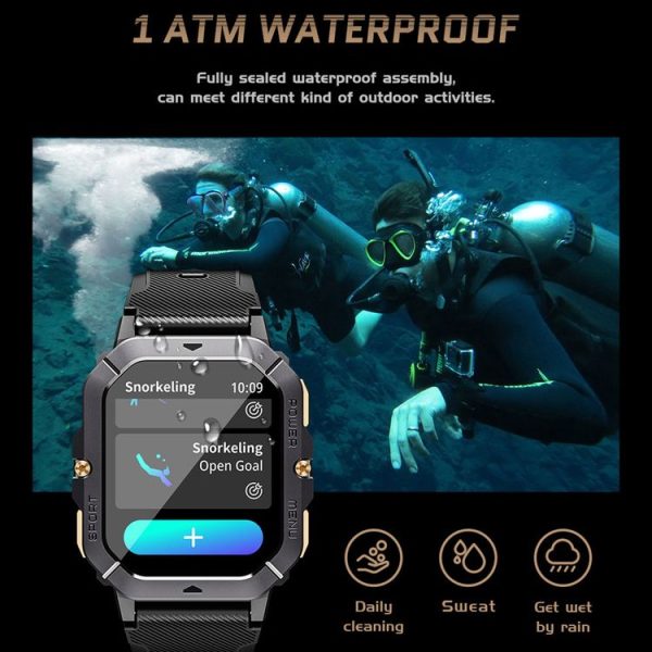 LEMFO C28 2.02 inch Sport Smart Watch, Support Bluetooth Call / Sleep / Blood Oxygen / Heart Rate / Blood Pressure Health Monitor (Black) - Image 12