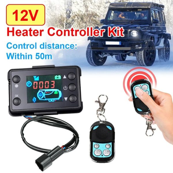 Car 12V / 24V Parking Heater LCD Monitor Switch with Remote Controller (Black) - Image 4
