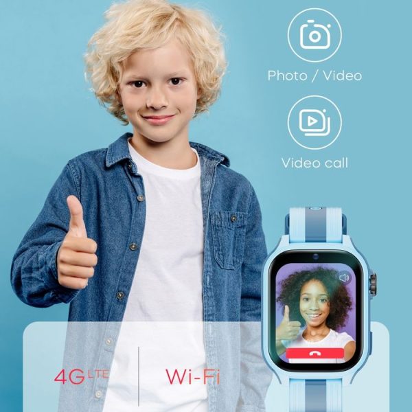 LEMFO K36 1.83 inch IPX7 Children Sport Smart Watch, Support Video Call / Message Notification / GPS / WiFi (Pink) - Image 4