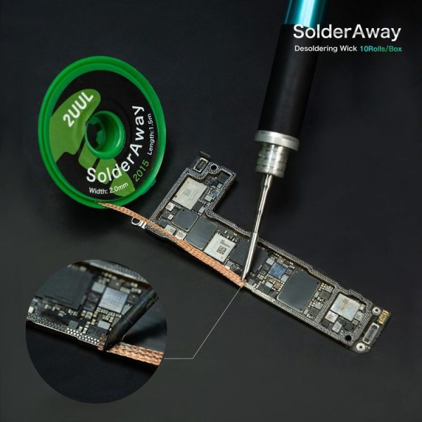 10 in 1 2UUL DW11 SolderAway 2.0mm Desoldering Wick 2015, Length: 1.5m - Image 6