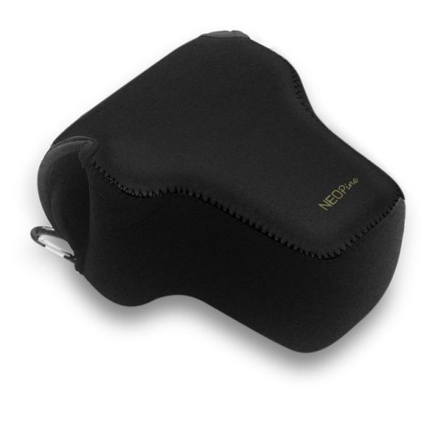 Sony A7R IV NEOpine Neoprene Soft Camera Inner Protective Triangle Bag with Carabiner, Color: Black - Image 2