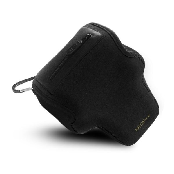 Sony A7R IV NEOpine Neoprene Soft Camera Inner Protective Triangle Bag with Carabiner, Color: Black - Image 6