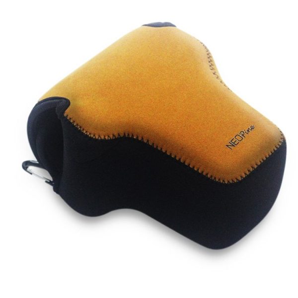 Sony A7R IV NEOpine Neoprene Soft Camera Inner Protective Triangle Bag with Carabiner, Color: Brown - Image 2