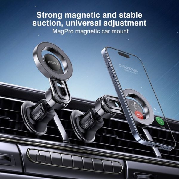 Yesido C209 MagSafe Magnetic Air Vent Car Holder (Black) - Image 2