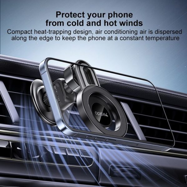 Yesido C209 MagSafe Magnetic Air Vent Car Holder (Black) - Image 8