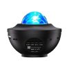 G004 Small Bowl Starry Projection Lamp Laser Light with Bluetooth Speaker (Black)