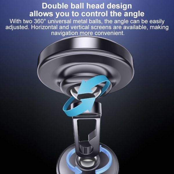 Yesido C210 Double Ball Magnetic Car Holder (Black) - Image 4