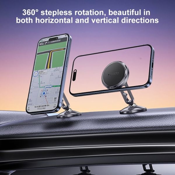 Yesido C210 Double Ball Magnetic Car Holder (Black) - Image 5
