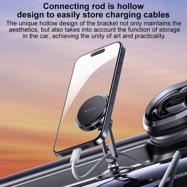 Yesido C210 Double Ball Magnetic Car Holder (Black) - Image 7
