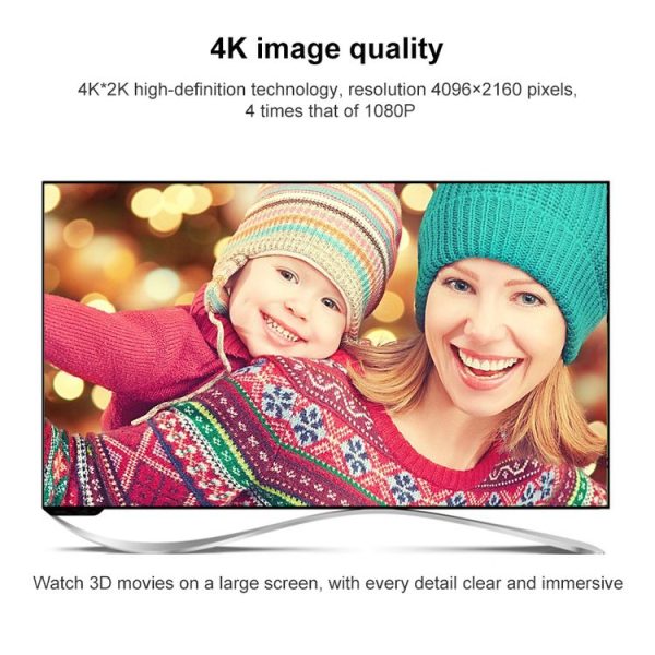 HDTV 2.0 to HDTV 4K 60Hz HD Video Transmission Signal Cable, Length: 0.3m (Black) - Image 3