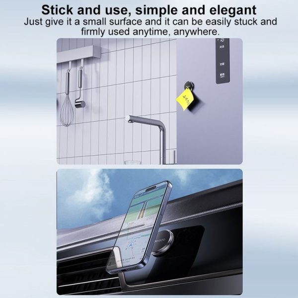 Yesido C211 Round Magnetic Car Holder (Black) - Image 10