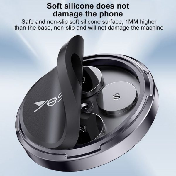 Yesido C211 Round Magnetic Car Holder (Black) - Image 8