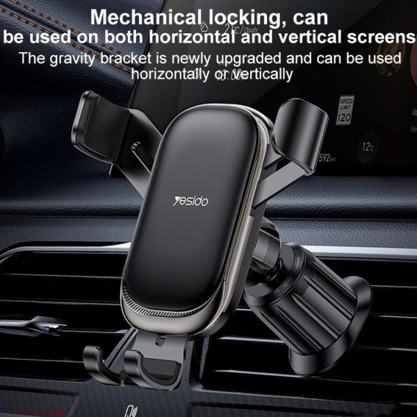 Yesido C247 Air Vent Gravity Car Holder (Black) - Image 2