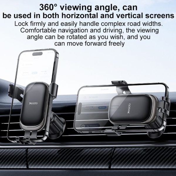 Yesido C247 Air Vent Gravity Car Holder (Black) - Image 3