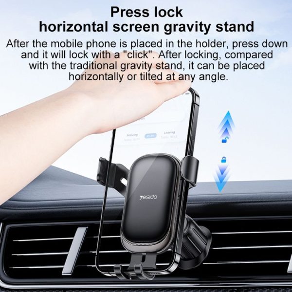 Yesido C247 Air Vent Gravity Car Holder (Black) - Image 5