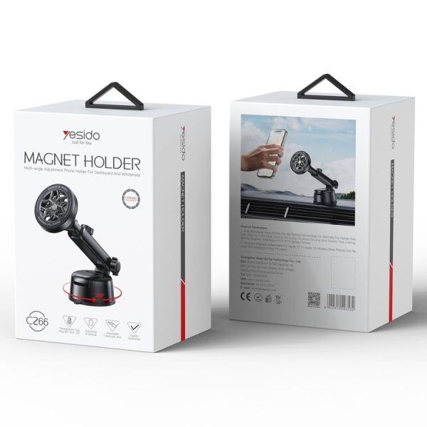 Yesido C266 Magesafe Magnetic Car Holder (Black) - Image 11