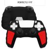 Sony PS5 Splicing Color Silicone Gamepad Protective Case with Rocker Caps (Black White) - Image 3