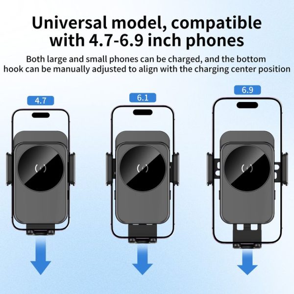 M7 Intelligent Sensing Fast Wireless Charging Car Holder (Black) - Image 10