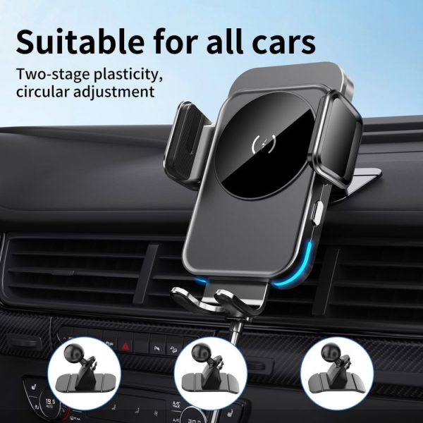 M7 Intelligent Sensing Fast Wireless Charging Car Holder (Black) - Image 8