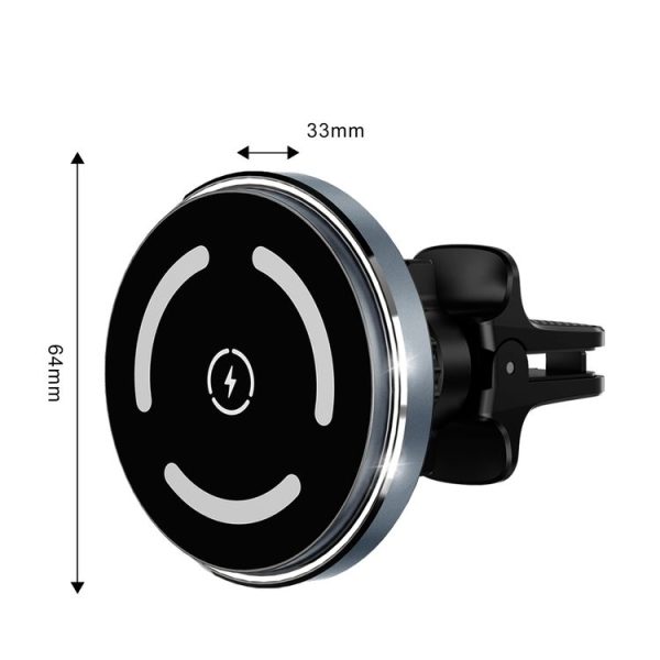 M68 15W Magnetic Wireless Charging Car Holder (Dark Grey) - Image 11