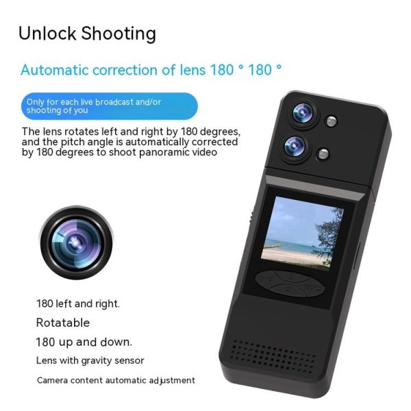 A3 1.5 inch Color Screen 180 Degree Rotation HD Outdoor Sports Recorder (Black) - Image 5
