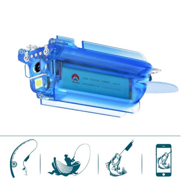 Lure 1080P Wireless Underwater Fishing Video Camera with Loop Recording / APP Remote Control (Blue)
