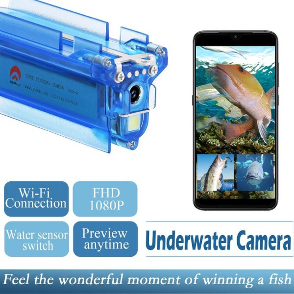 Lure 1080P Wireless Underwater Fishing Video Camera with Loop Recording / APP Remote Control (Blue) - Image 4